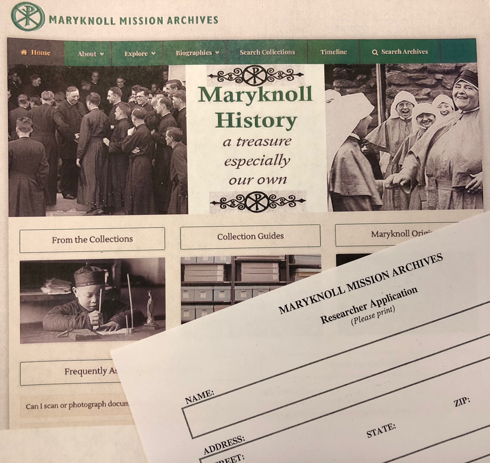 Responding to research needs the response of the Maryknoll Mission